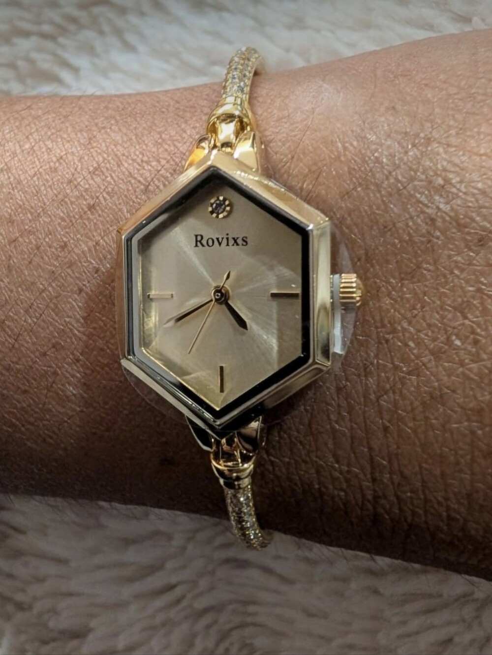 Gold Hexagon Bracelet Watch